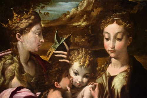 La Vierge à l'Enfant, s. Jean-Baptiste, s. Catherine et s. Zacharie - fin XVIe siècle - Renaissance
